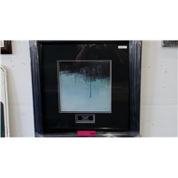 Framed Robert Bateman print: "Clear Night Wolves"