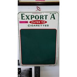 Vintage tin Export "A" sign