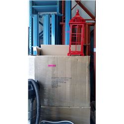 Skid of metal decorative lanterns