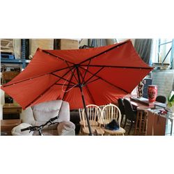 New orange hand crank patio umbrella