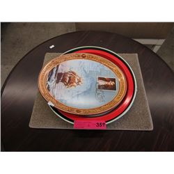 6 Tin advertising trays
