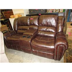 NEW - Theatre style double reclining love seat