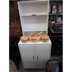 2 Utility shelves & cupboard - used