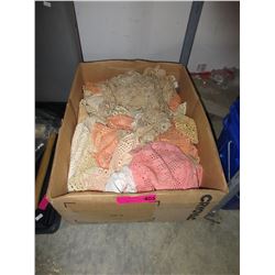 Large quantity of  vintage hand made doilies