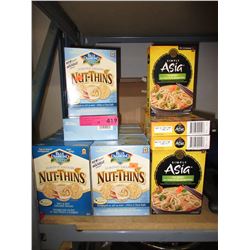 29 Boxes of Nut Thin crackers & soy ginger soup