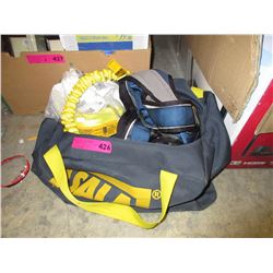New & used safety straps in bag