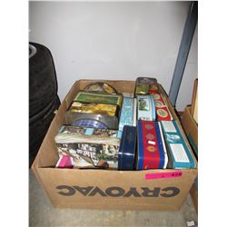 Vintage collectible tins - some with logos