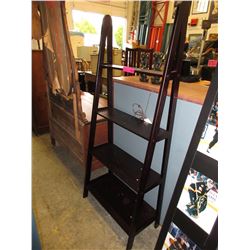 NEW - Ladder style shelf - dark wood finish