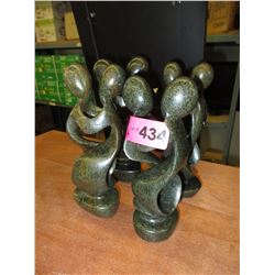 4 Carved soapstone statues