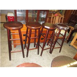4 New swivel bar stools - solid wood