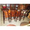 Image 1 : 4 New swivel bar stools - solid wood