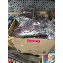 Case of maroon driving gloves