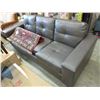 Image 1 : NEW - Grey Leather Sectional Sofa Piece