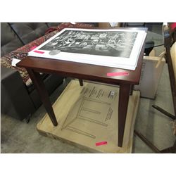 NEW - Solid wood table - walnut finish