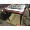 Image 1 : NEW - Solid wood table - walnut finish