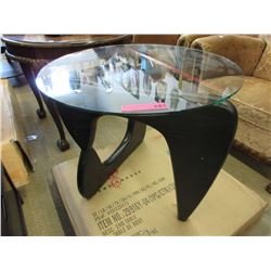 NEW - Round glass top end table