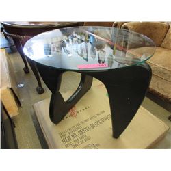 NEW - Round glass top end table