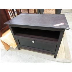NEW - End table with drop front bottom shelf