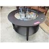 Image 1 : Round coffee table with glass insert top
