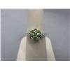 Image 1 : .75 CTW Peridot & Diamond cluster ring