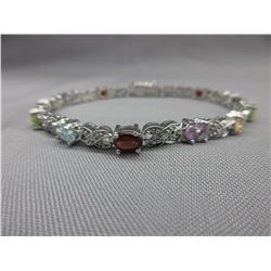 6.50 CTW Multi-Gemstone & Diamond bracelet
