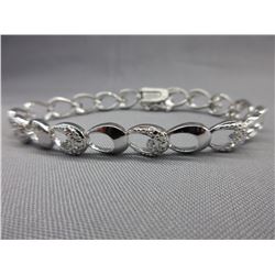 Ladies Sterling Silver link tennis bracelet