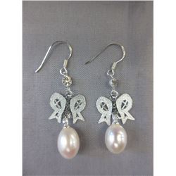 New Sterling Silver Freshwater pearl earrings