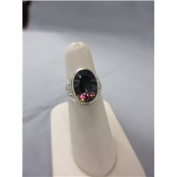 5+ CT Oval cut Mystic Topaz ring