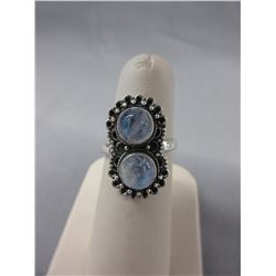 Custom made Sterling Silver Moonstone ring