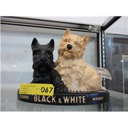 Rare "Black & White" Whiskey wall mount