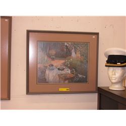 Framed abstract impressionist print