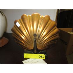 Electric art deco peacock lamp