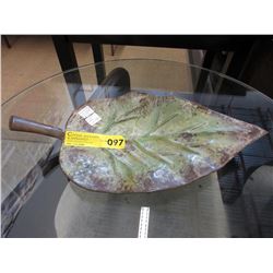 Mid-Century patinated leaf dish