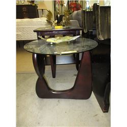 NEW - Round glass topped coffee table