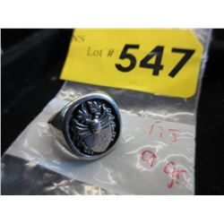 Sterling Silver crest ring - 9 Grams