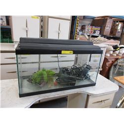 Glass aquarium with pumps & filter - used