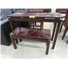 Image 1 : New wood console table & bench