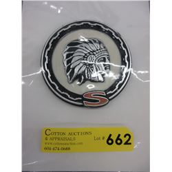 Metal "Indian S" plaque