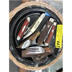 6 Folding knives, some vintage