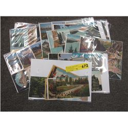 9 Packages of vintage postcards