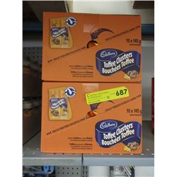 2 Cases of Cadbury Toffee Clusters candy