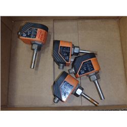 Lot of 4 IFM Flow Sensors, M/N- SI1000, SID10ADBFPKG/US