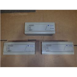 Lot of 3 Allen-Bradley MicroLogix 1000, M/N- 1761-L32BWA, Series- A, FRN- 2.0