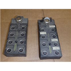 Lot of 2 Turck Mulit-Port Base Units, (1) 8MB12-4P2-CS12, (1) 8MB12-5P3-CS19