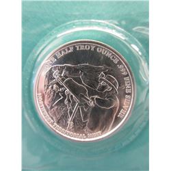 .999 Fine Silver 1/2 oz. Pan American round