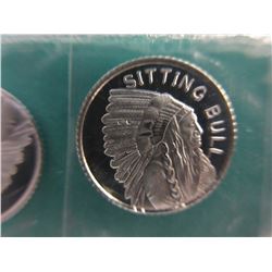 4 x .999 Fine Silver "Sitting Bull" rounds