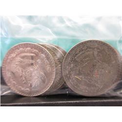 160 Grams of 10% Silver Peso coins - 1950's & 60's