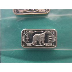 4 x .999 Fine Silver Investor's bar - 1 gram each