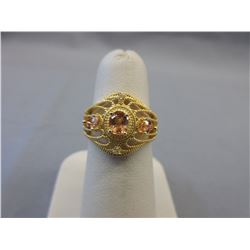 Citrine & Diamond dinner ring