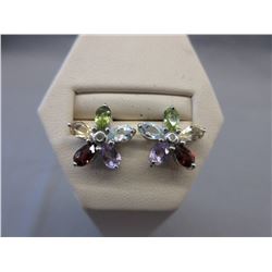 New Multi-gemstone & Diamond earrings
